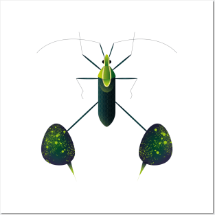 Cute green bug Posters and Art
